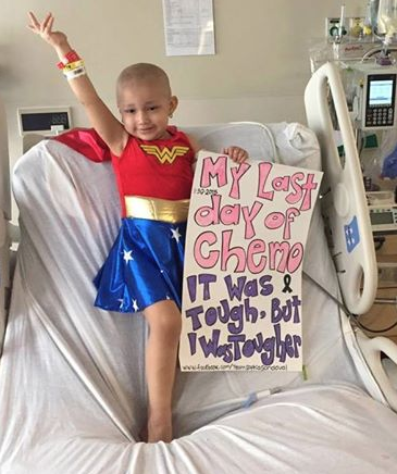 3-åriga Sophia kämpar mot cancern.